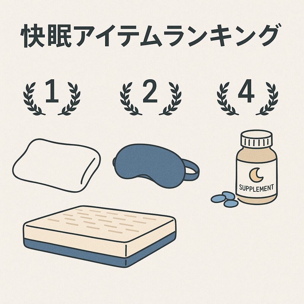 快眠アイテムの図解